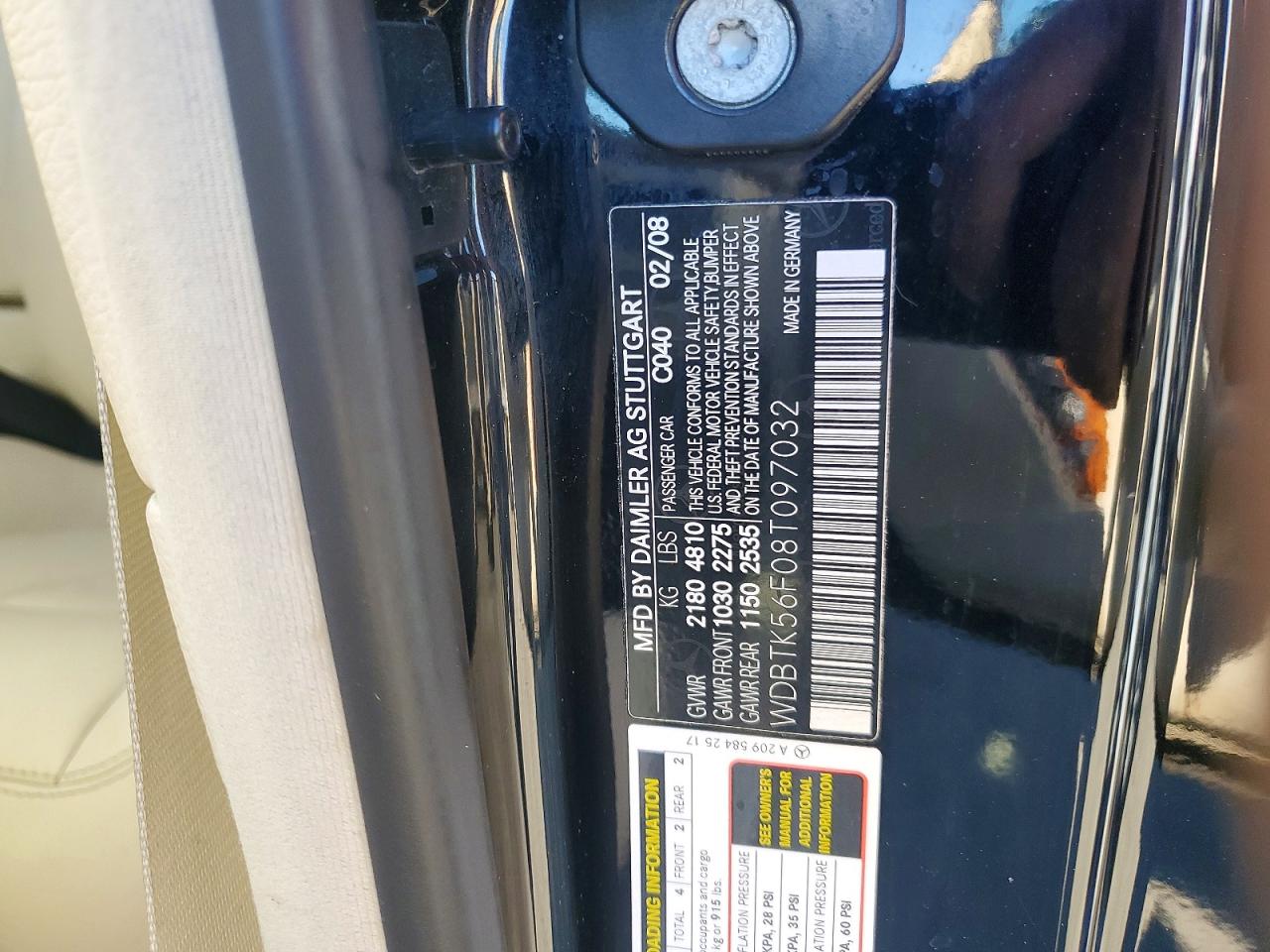 2008 MERCEDES-BENZ CLK 350 photo 12