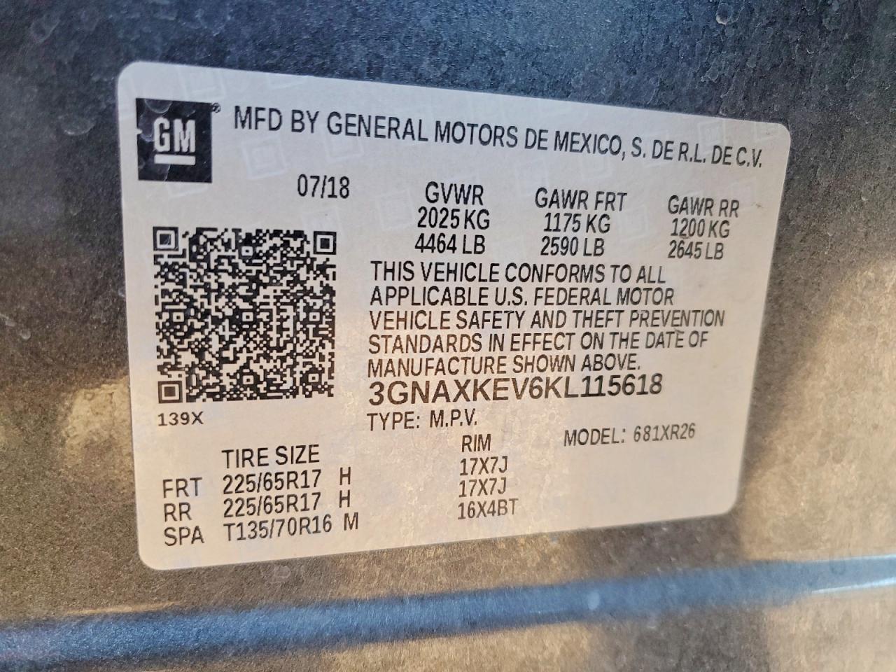 2019 CHEVROLET EQUINOX LT photo 13