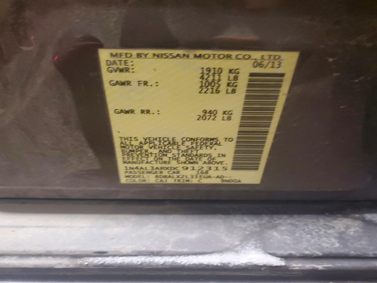 2013 NISSAN ALTIMA 2.5 photo 23