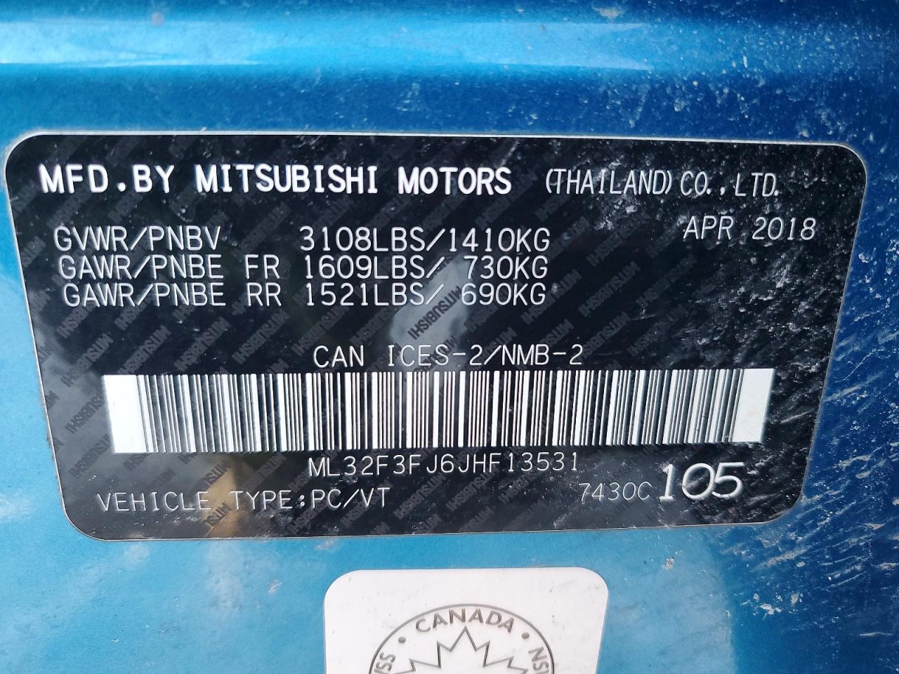 2018 MITSUBISHI MIRAGE G4 ES photo 13