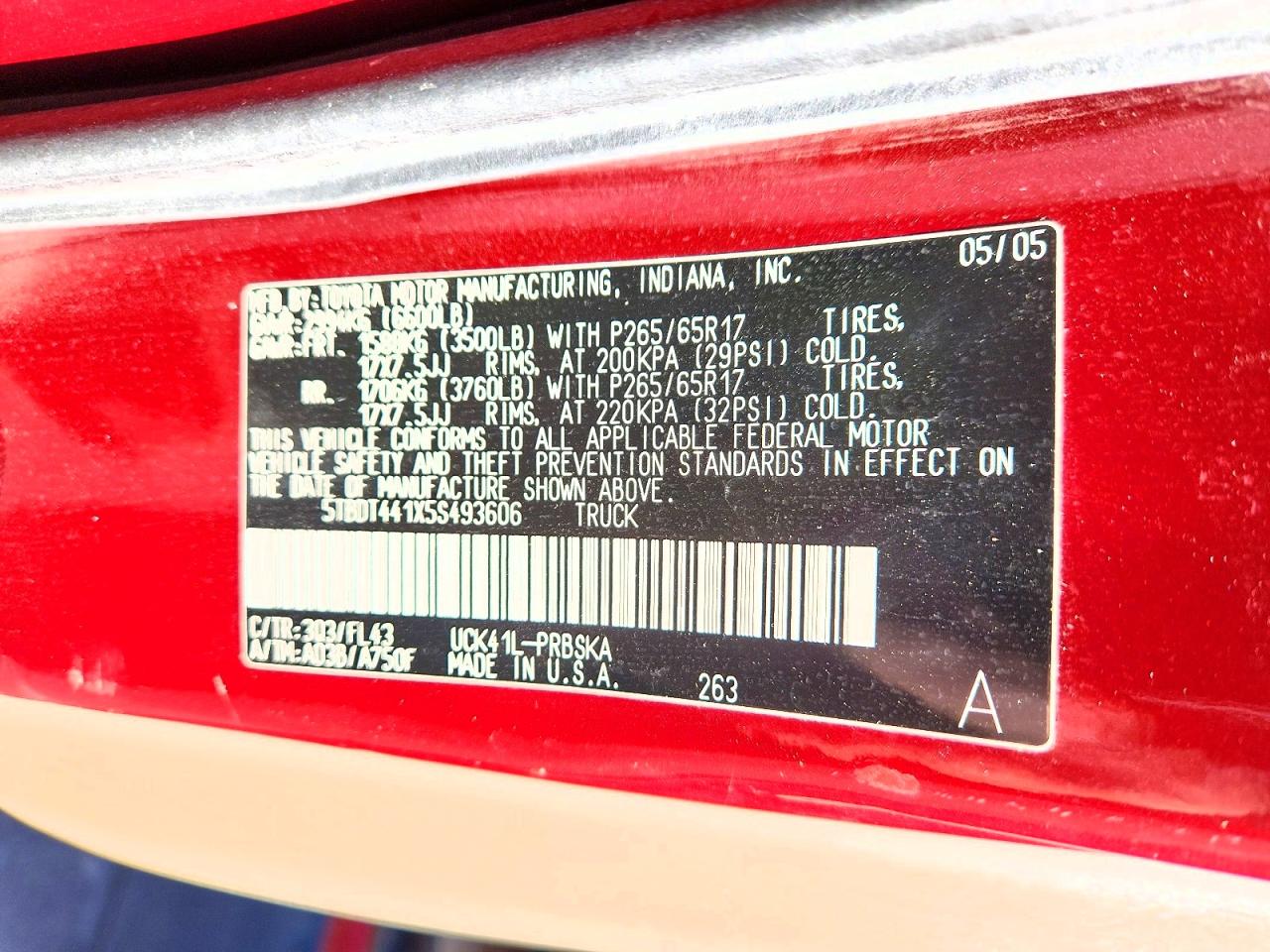 2005 TOYOTA TUNDRA DOUBLE CAB SR5 photo 12