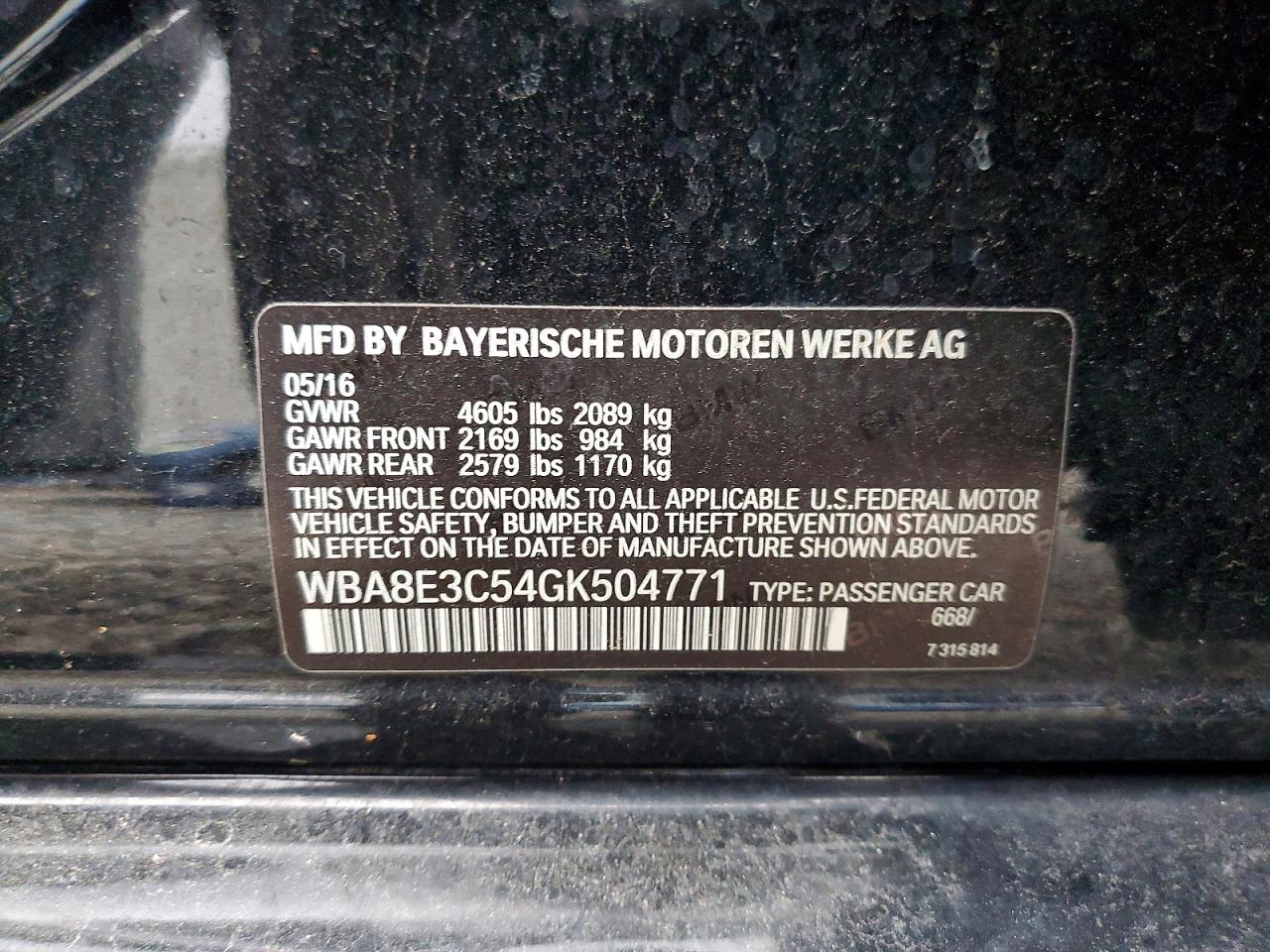 2016 BMW 328 XI SULEV photo 12