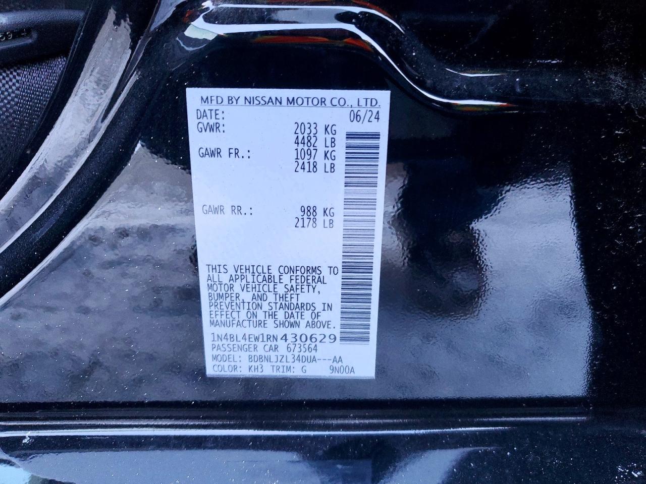 2024 NISSAN ALTIMA SL photo 12