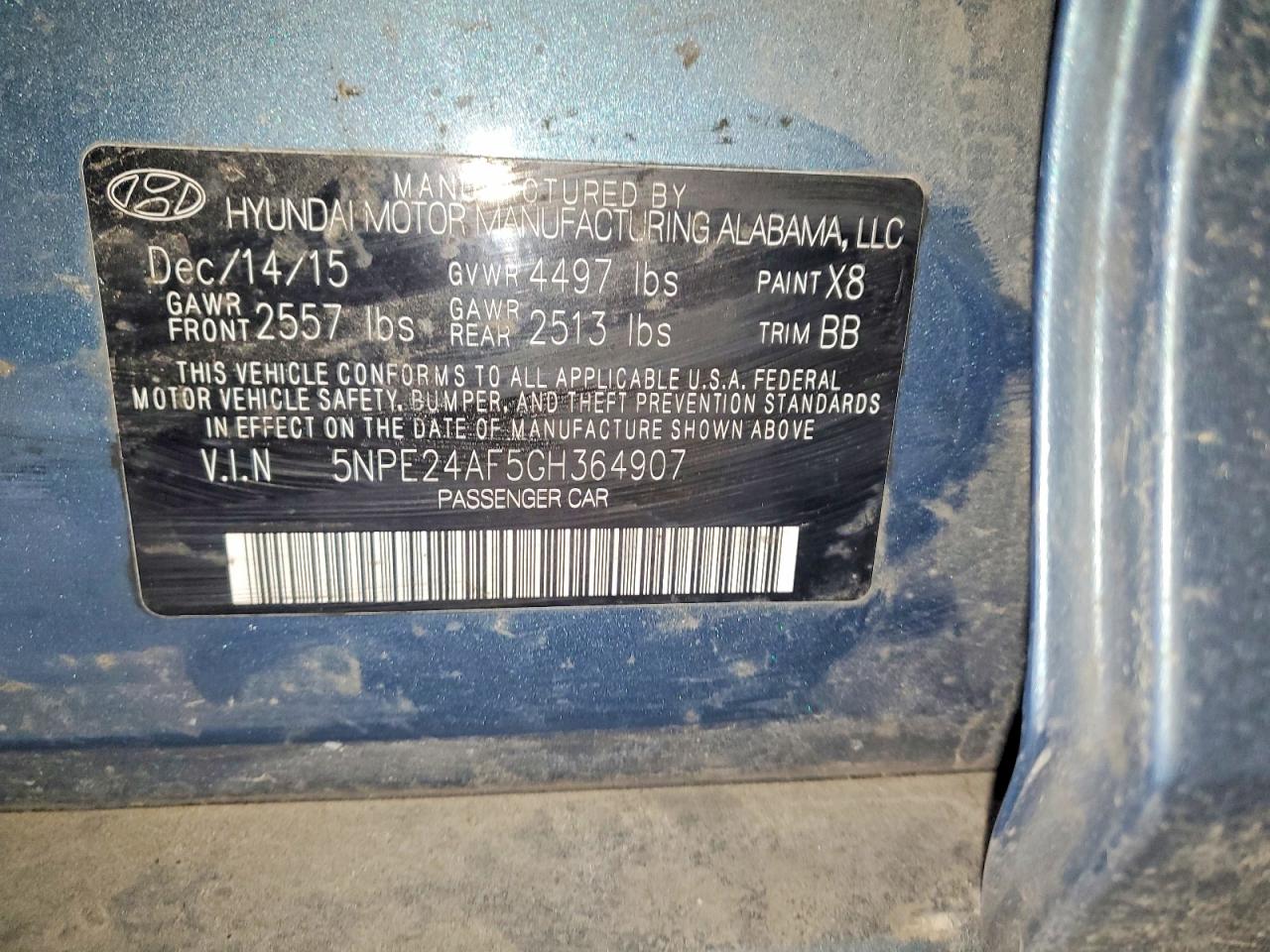 2016 HYUNDAI SONATA SE photo 12