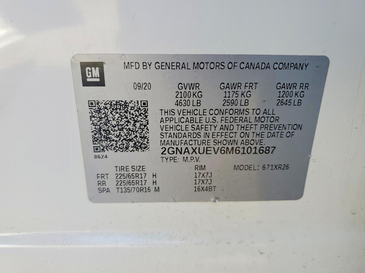 2021 CHEVROLET EQUINOX LT photo 13