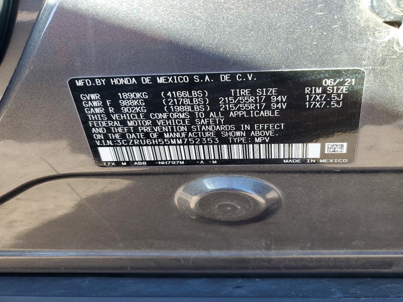 2021 HONDA HR-V EX photo 12