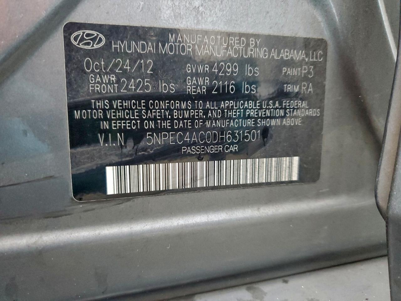 2013 HYUNDAI SONATA SE photo 12
