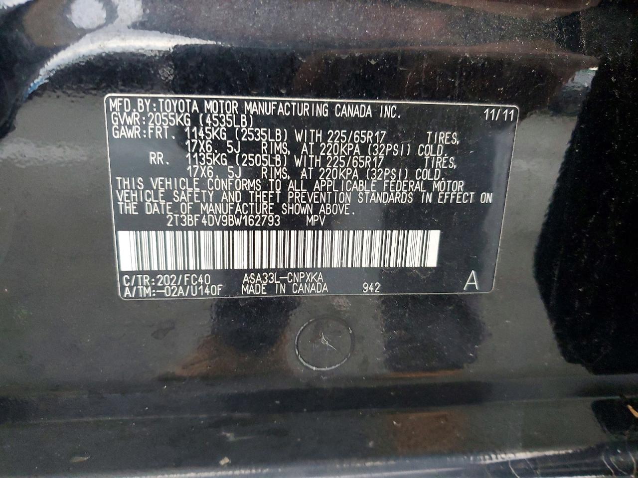 2011 TOYOTA RAV4 BASE photo 13