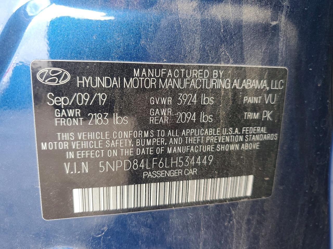 2020 HYUNDAI ELANTRA SEL photo 12