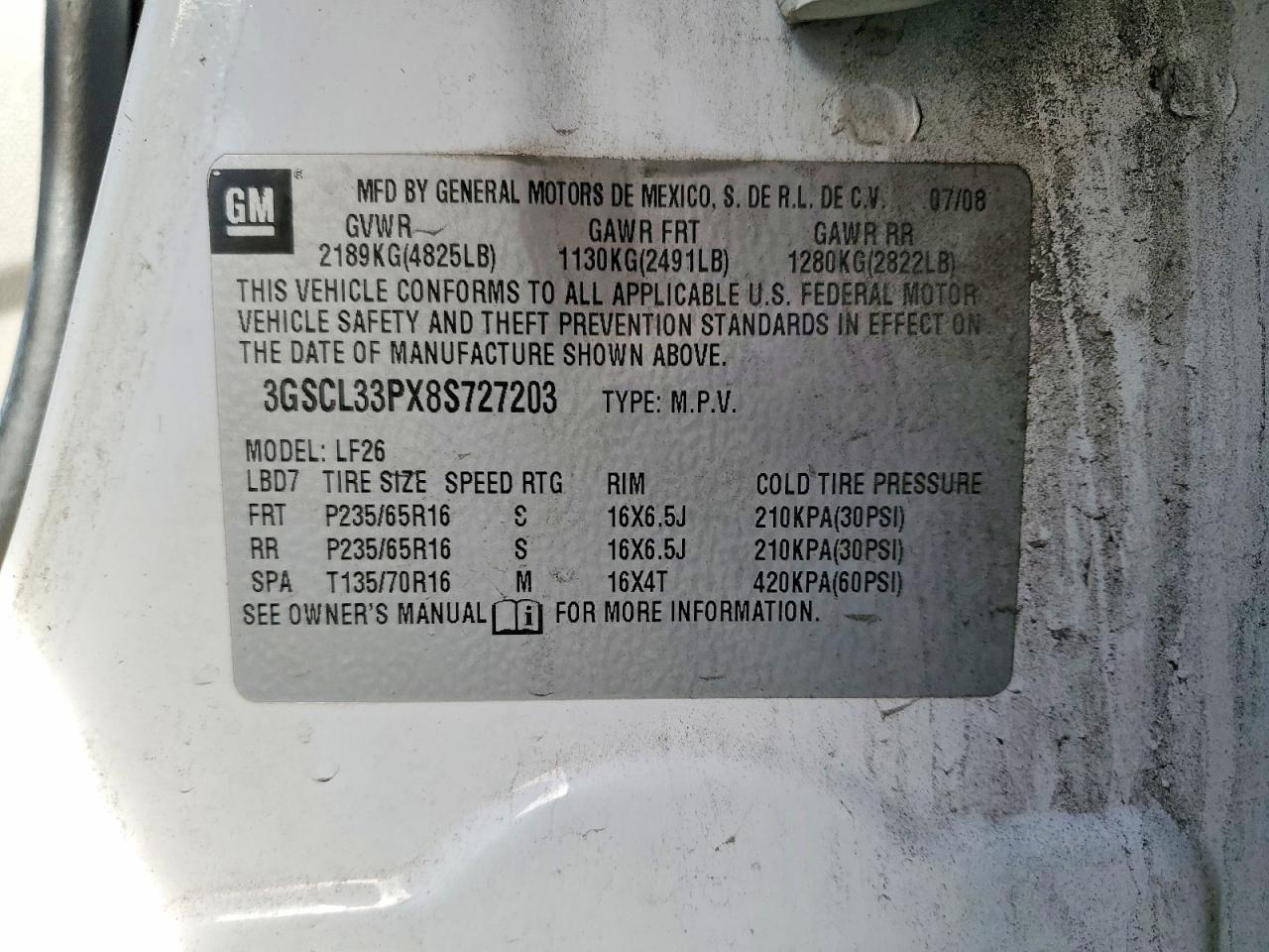 2008 SATURN VUE XE photo 13