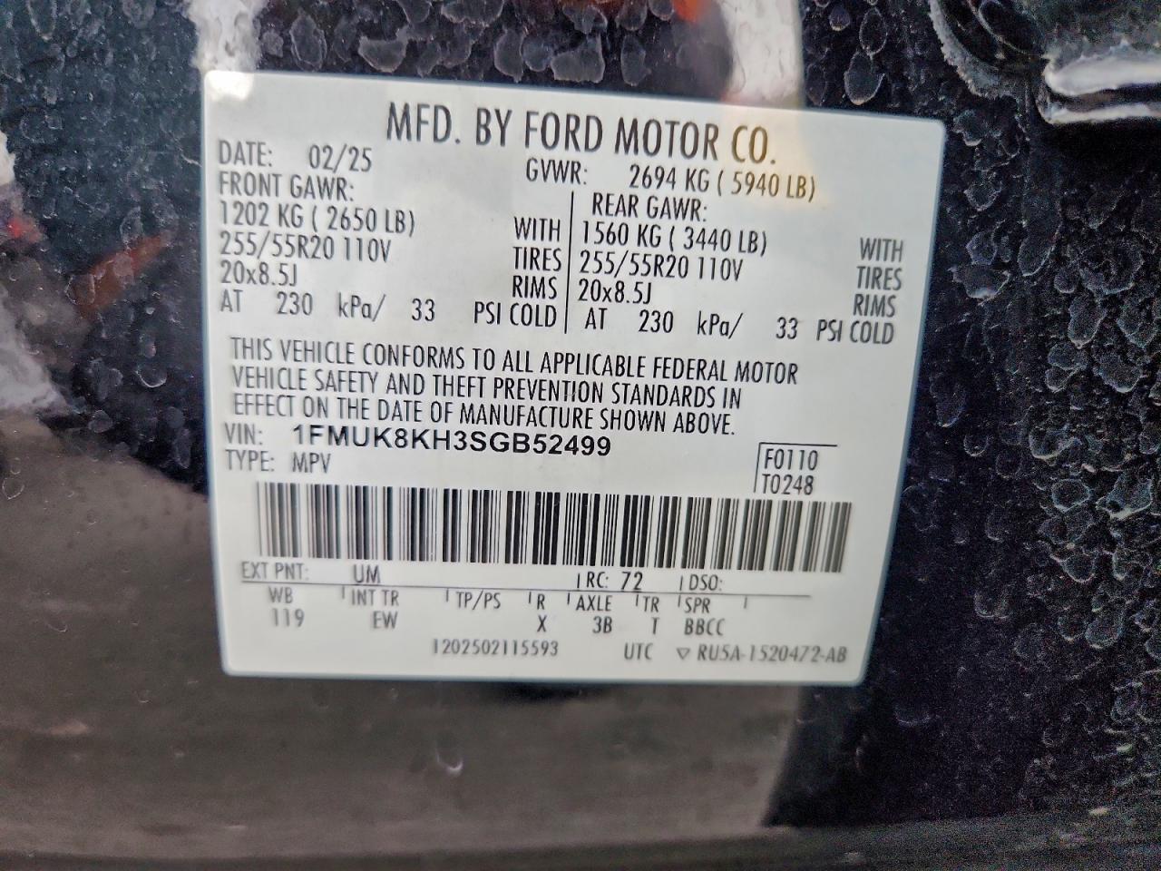 2025 FORD EXPLORER ST-LINE photo 14