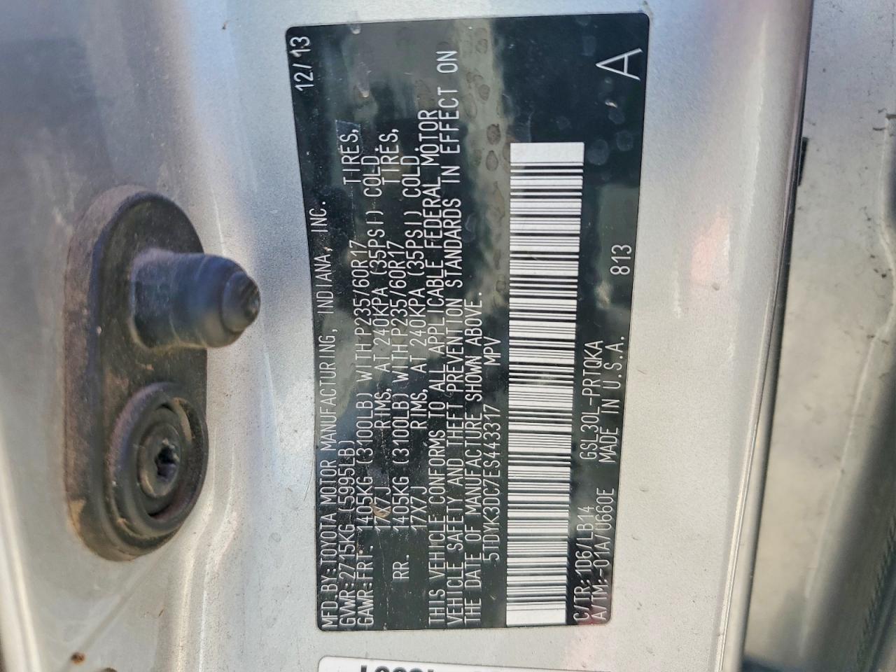 2014 TOYOTA SIENNA XLE photo 13