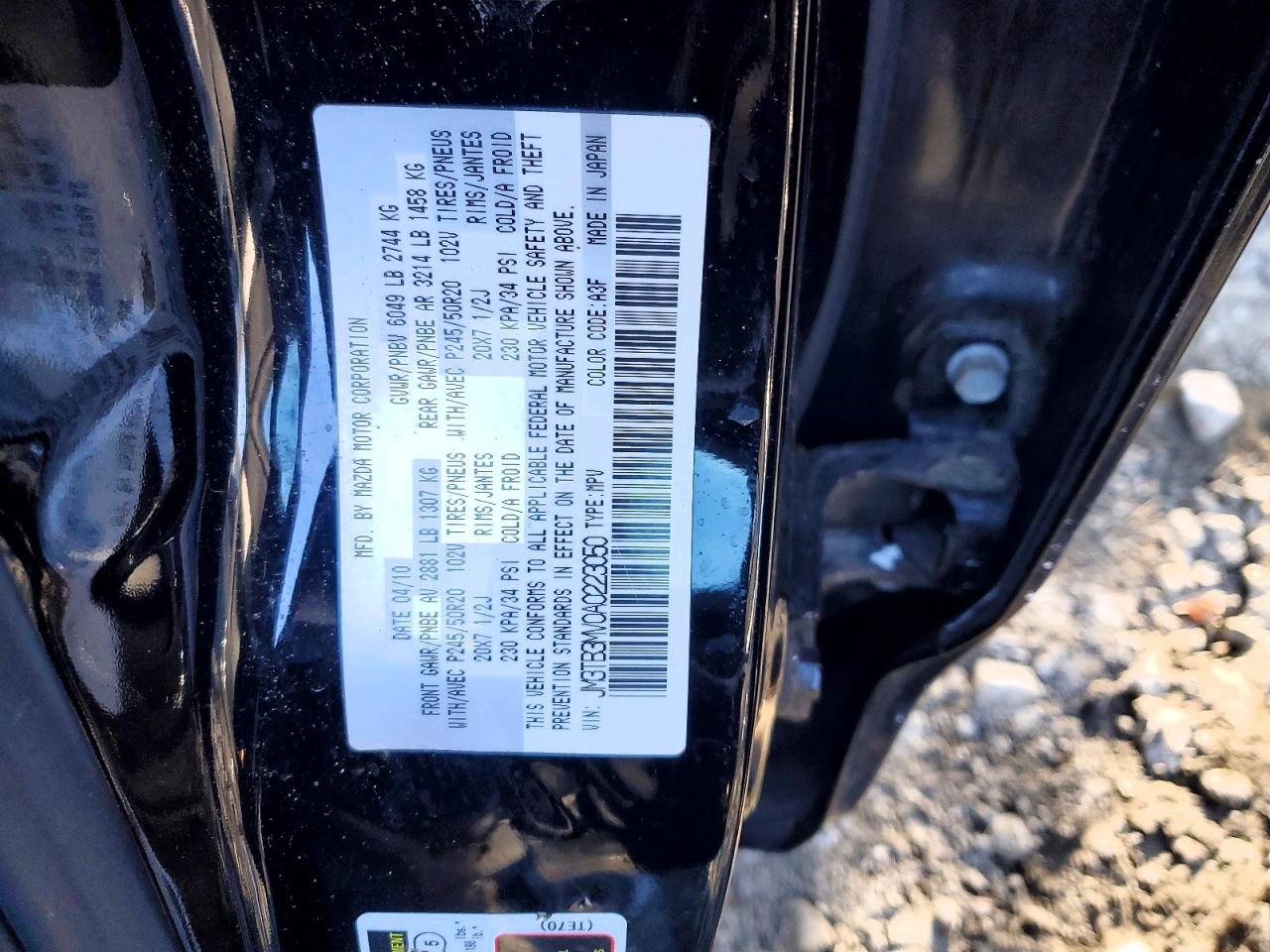 2010 MAZDA CX-9 photo 12