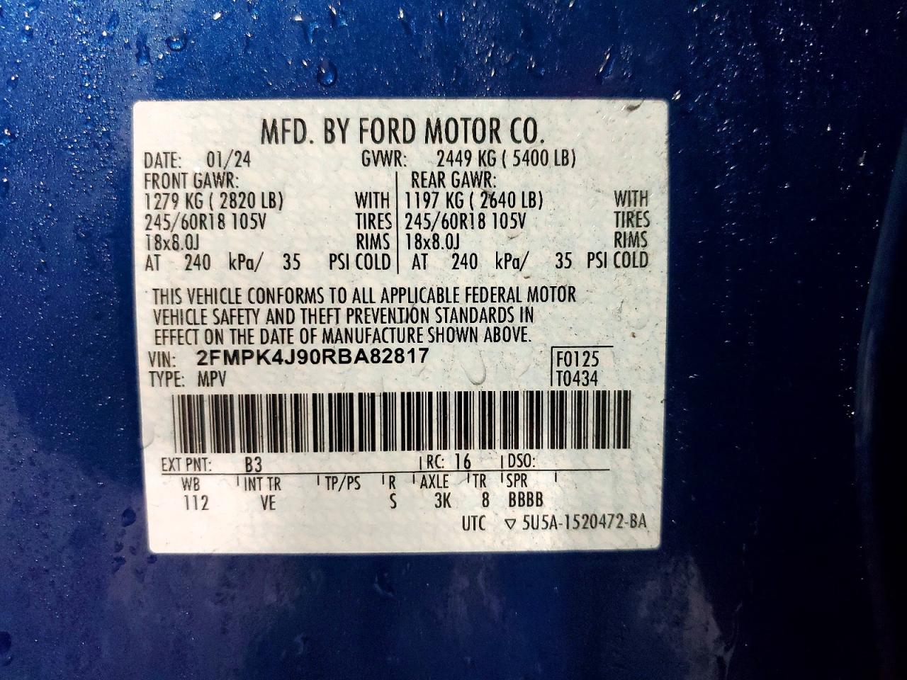 2024 FORD EDGE SEL photo 13