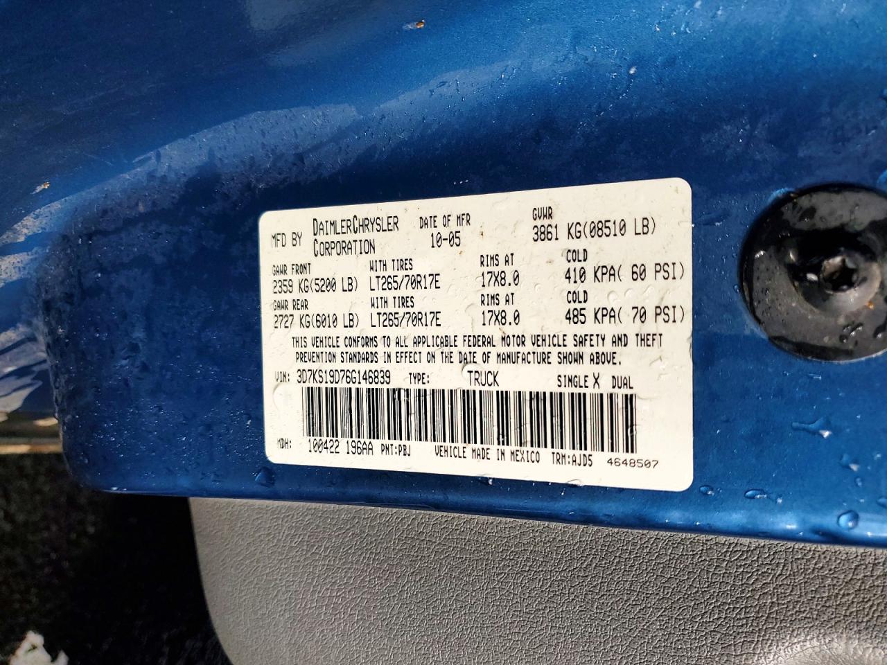 2006 DODGE RAM 1500 photo 12