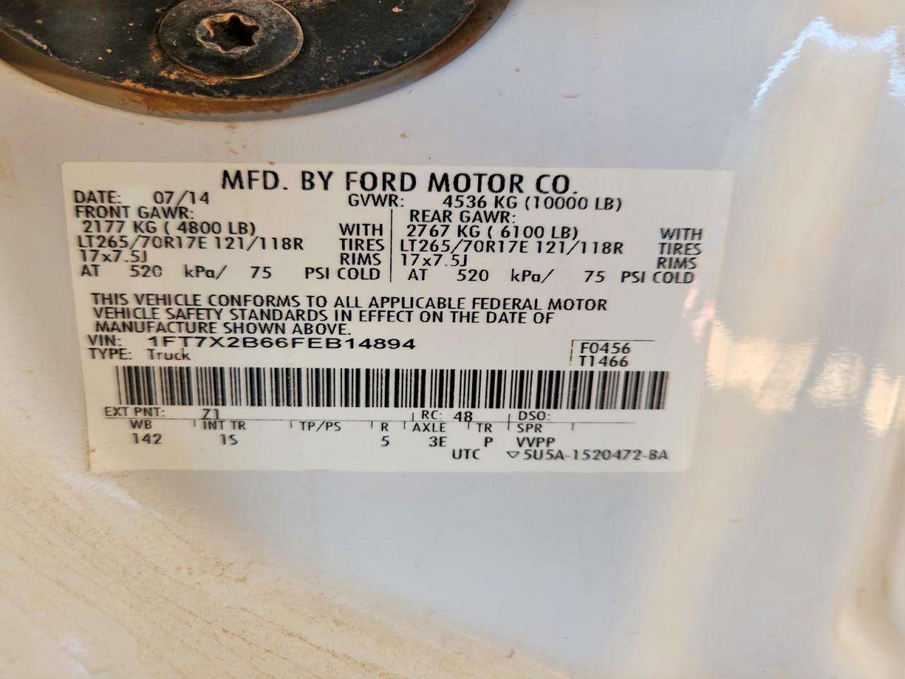 2015 FORD F250 SUPER DUTY photo 12
