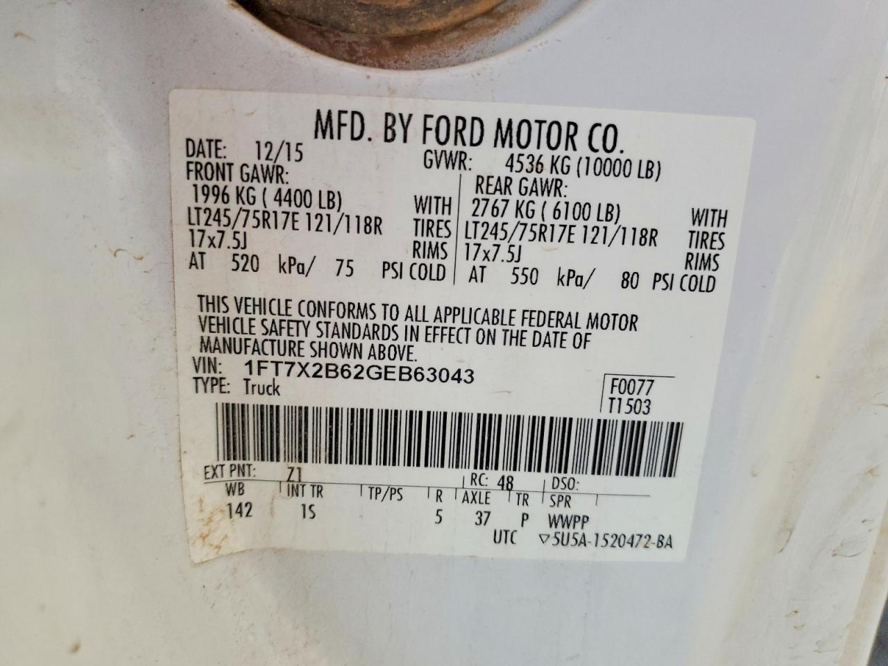 2016 FORD F250 SUPER DUTY photo 12