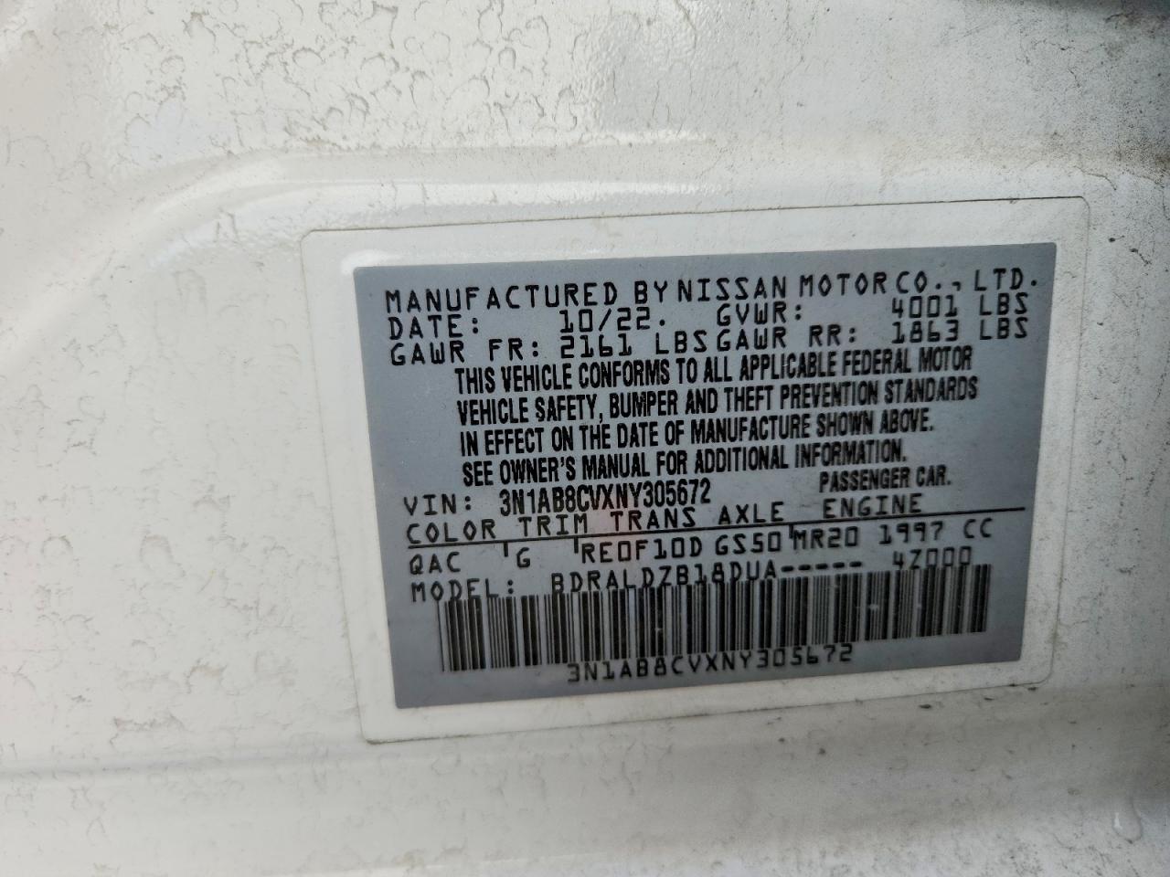 2022 NISSAN SENTRA SV photo 12
