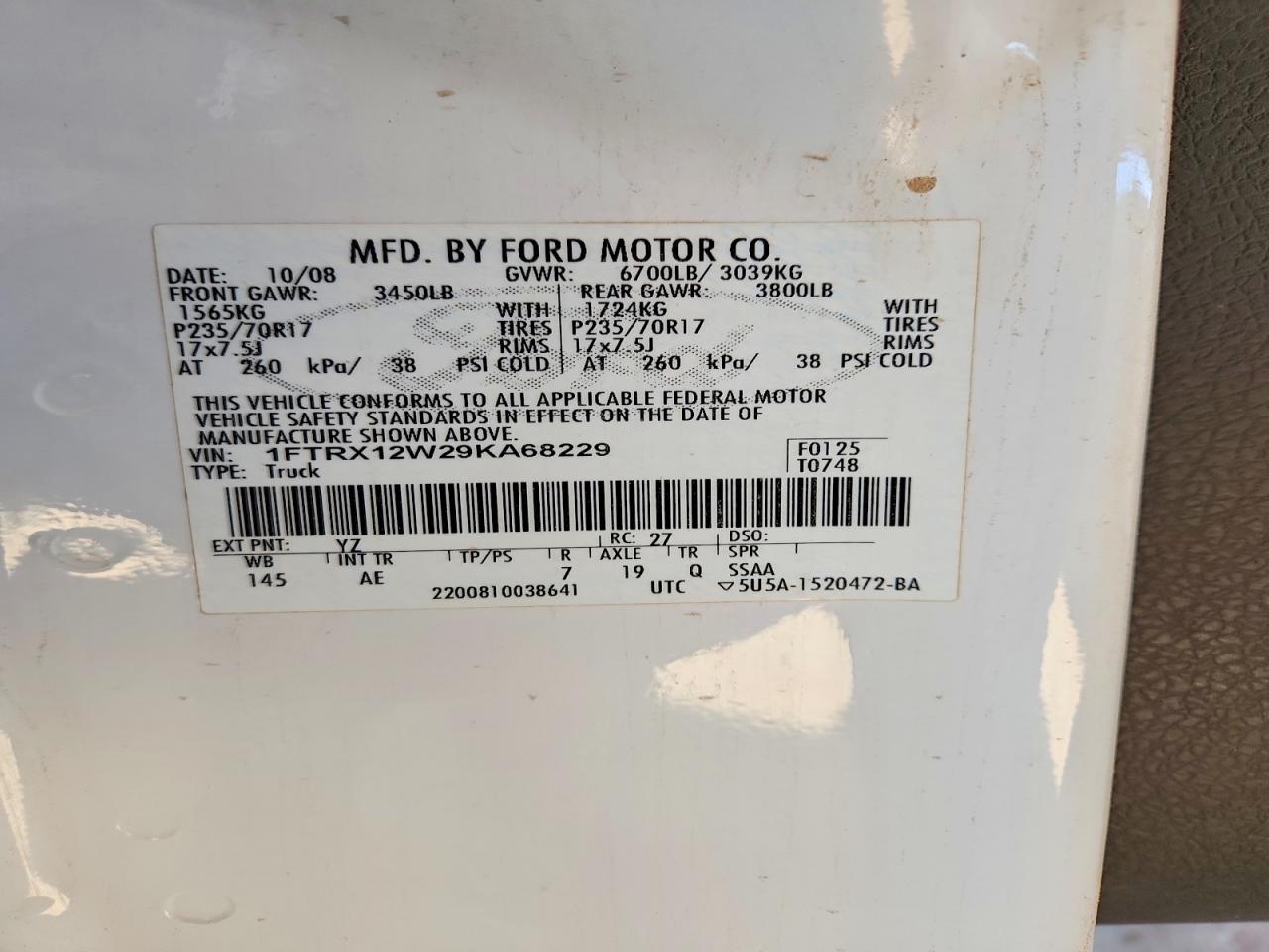 2009 FORD F150 SUPER CAB photo 12