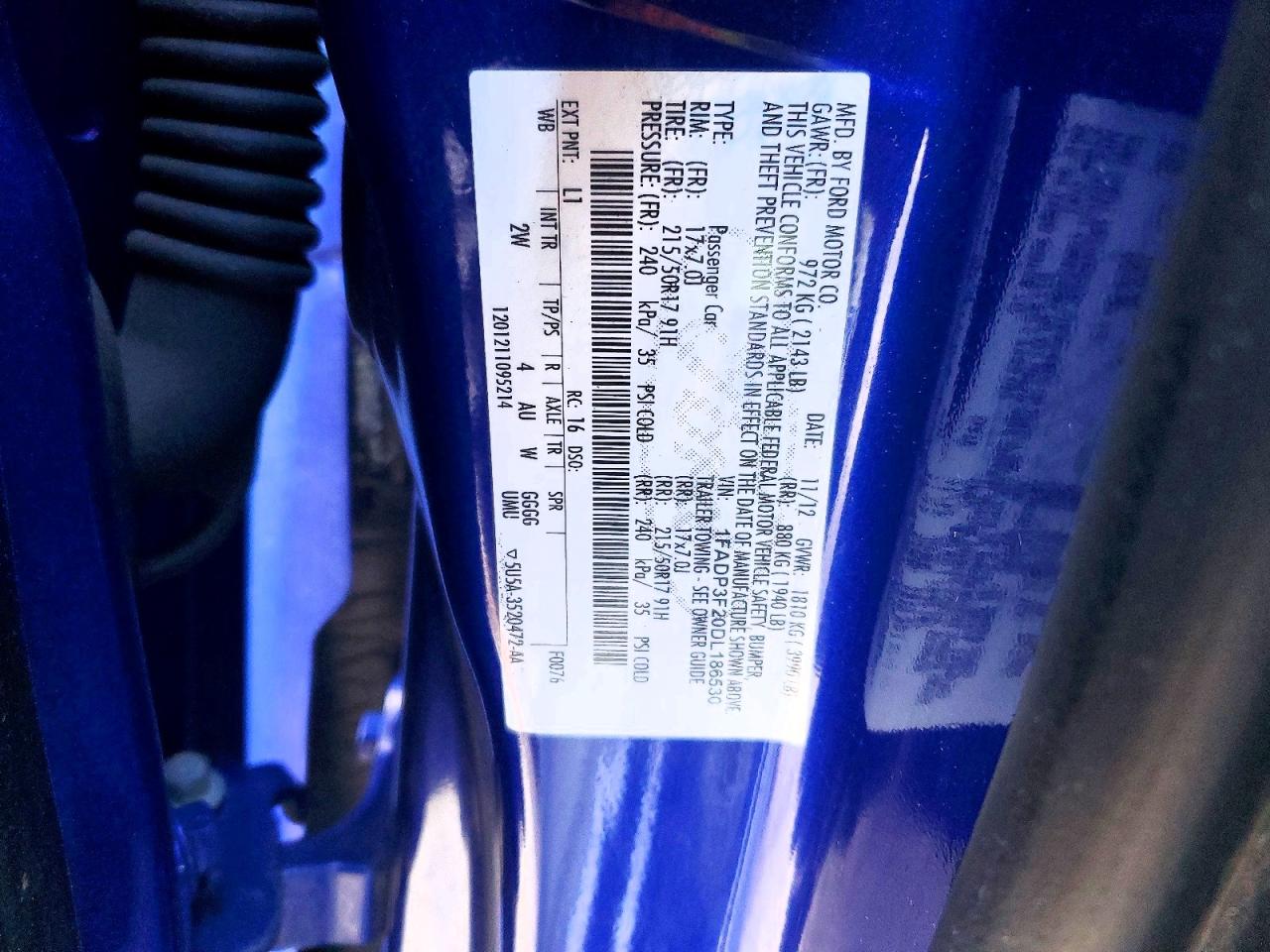 2013 FORD FOCUS SE photo 12