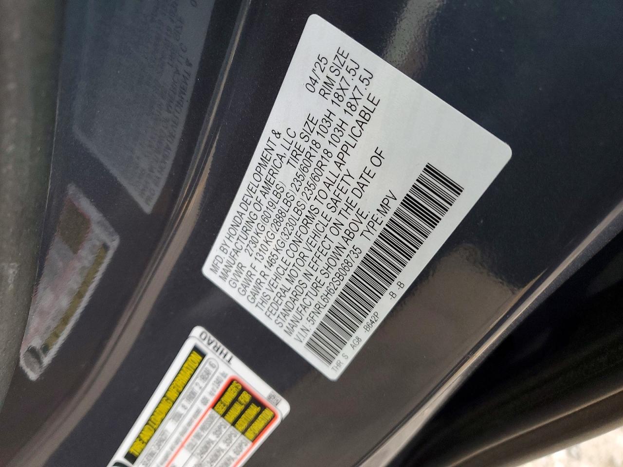 2025 HONDA ODYSSEY EXL photo 25