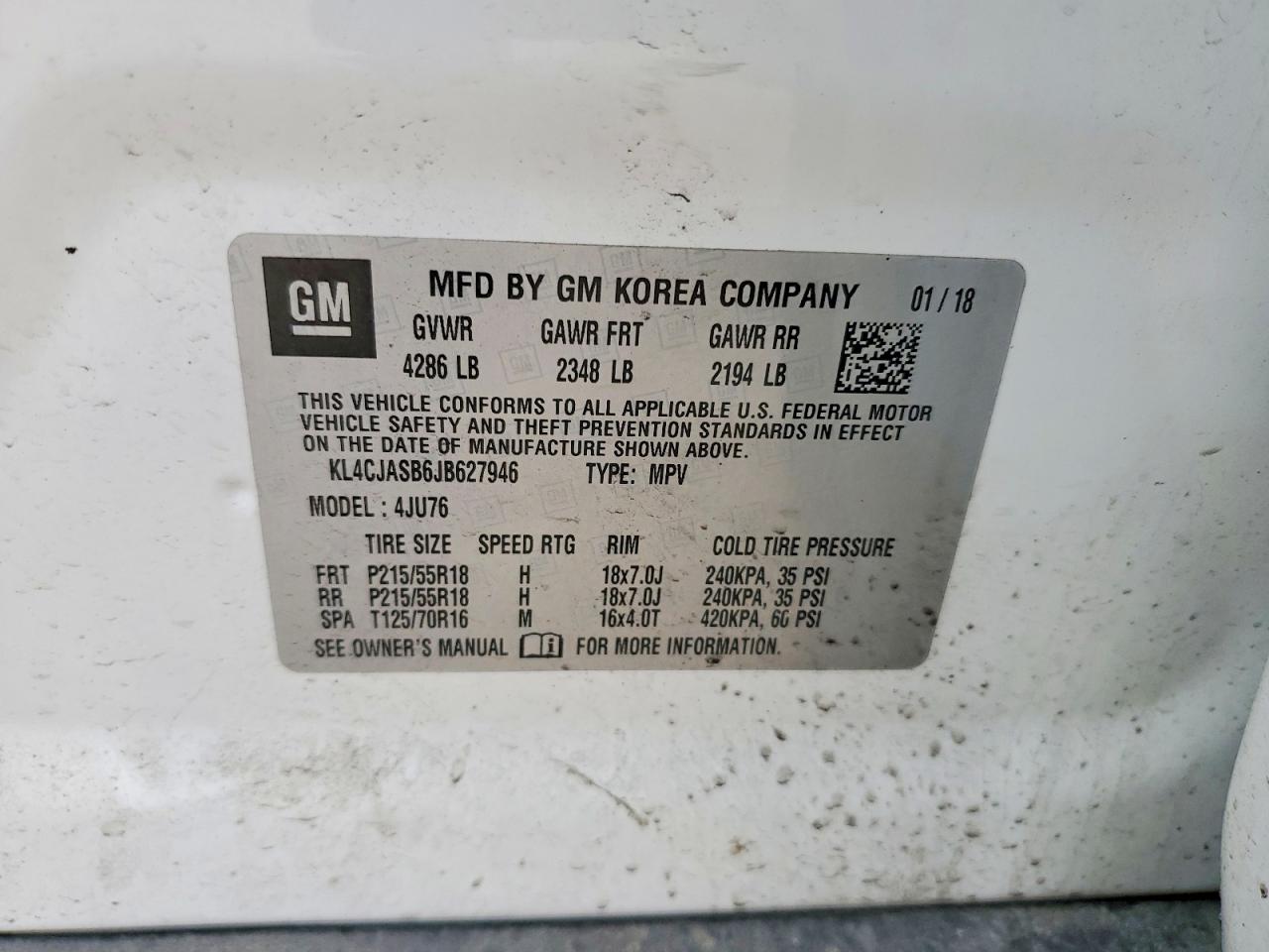 2018 BUICK ENCORE PREFERRED photo 12