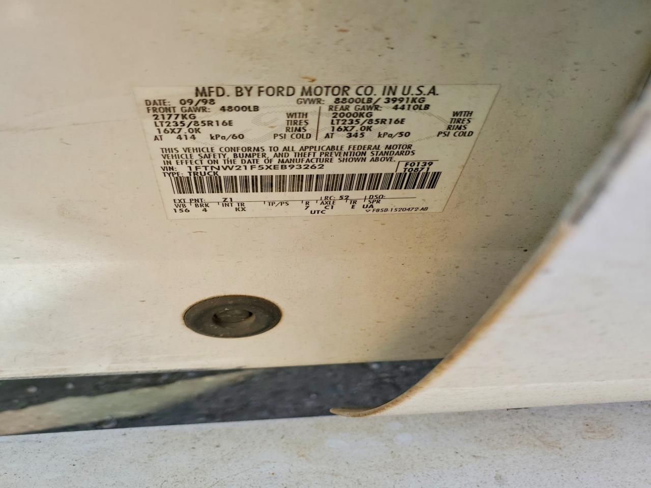 1999 FORD F250 SUPER DUTY photo 12