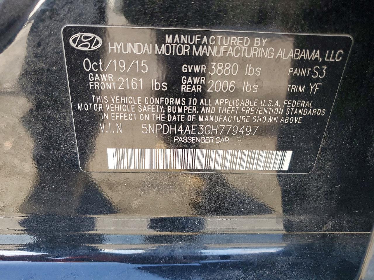 2016 HYUNDAI ELANTRA SE photo 12