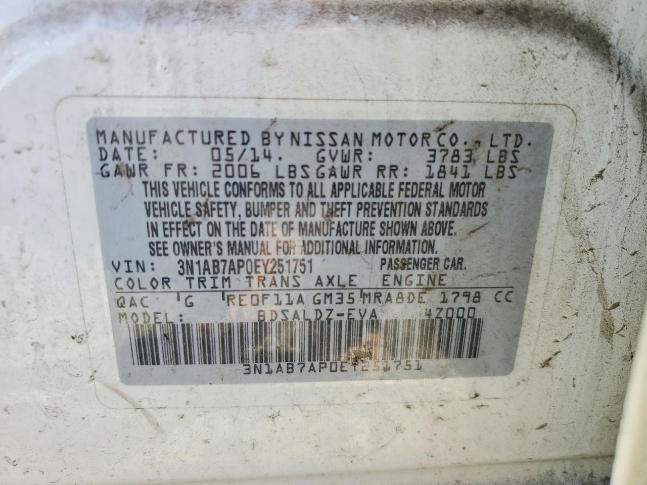 2014 NISSAN SENTRA S photo 13