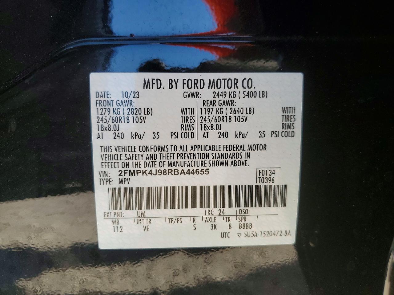 2024 FORD EDGE SEL photo 13