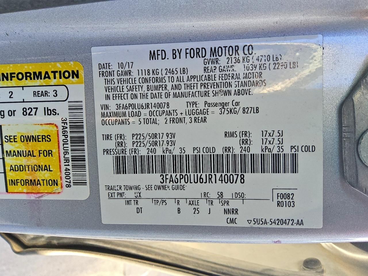 2018 FORD FUSION SE HYBRID photo 12