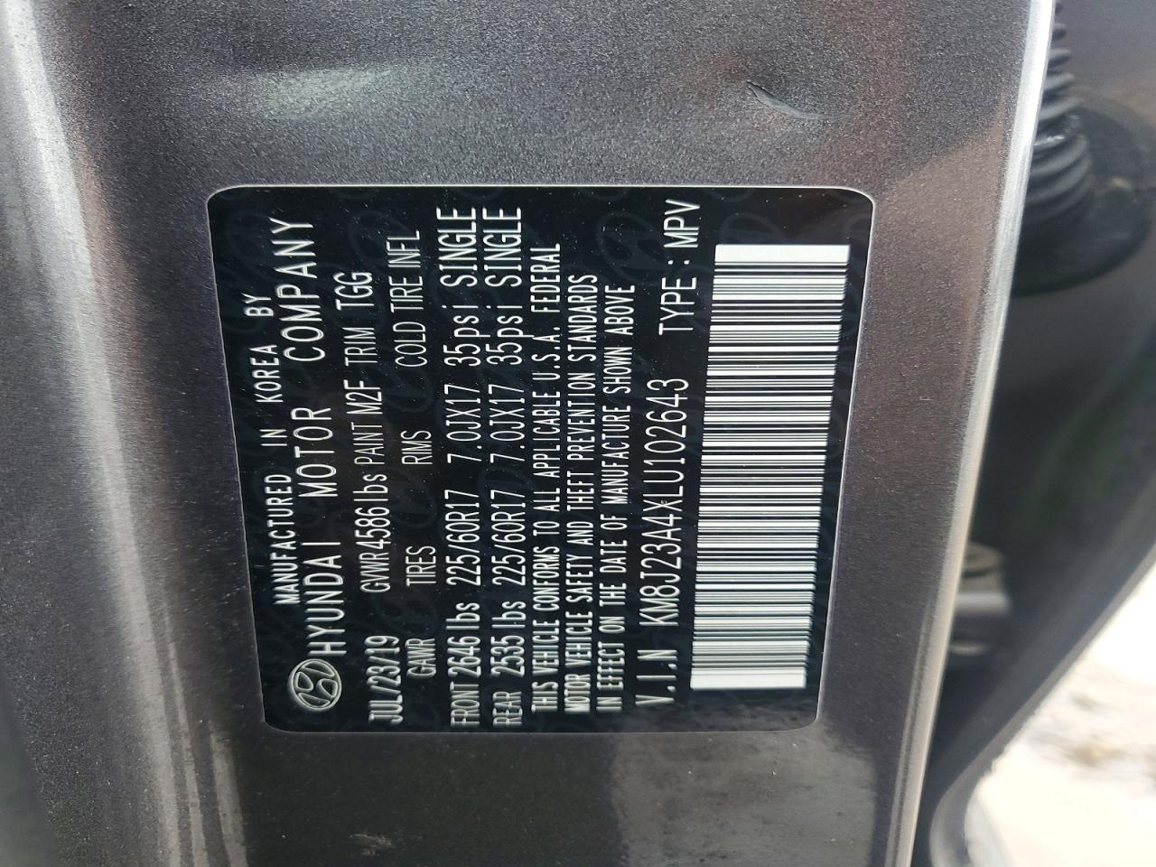 2020 HYUNDAI TUCSON SE photo 13