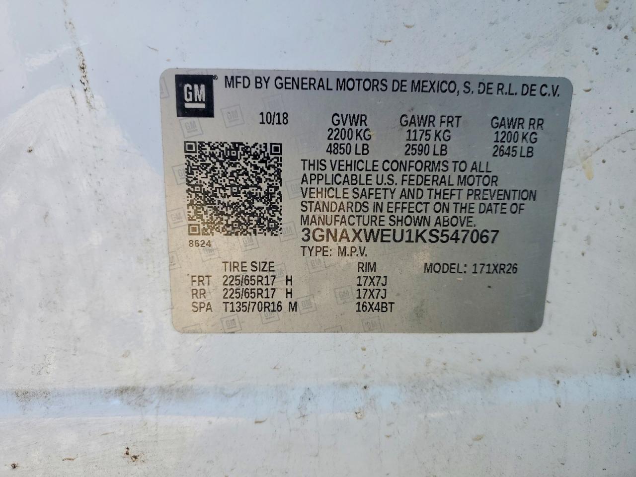 2019 CHEVROLET EQUINOX LT photo 12