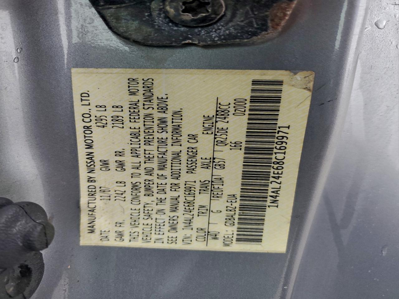 2008 NISSAN ALTIMA 2.5S photo 12