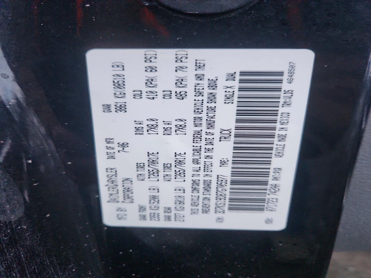 2007 DODGE RAM 1500 photo 12