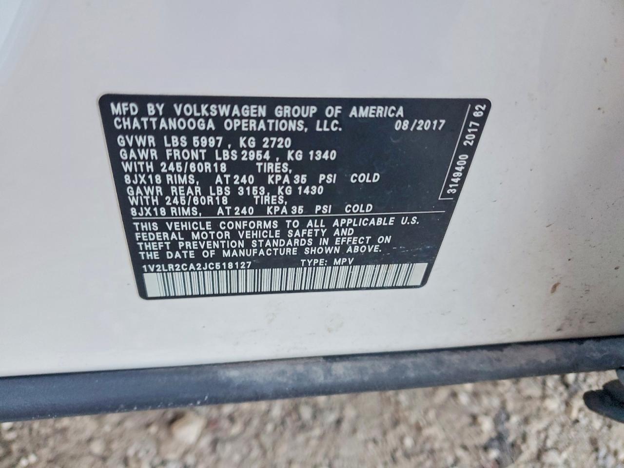 2018 VOLKSWAGEN ATLAS SE photo 13