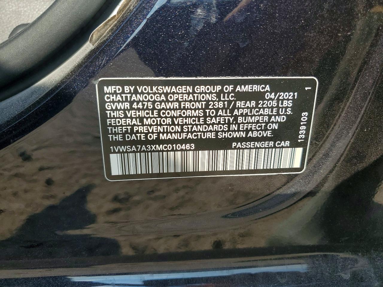 2021 VOLKSWAGEN PASSAT SE photo 13