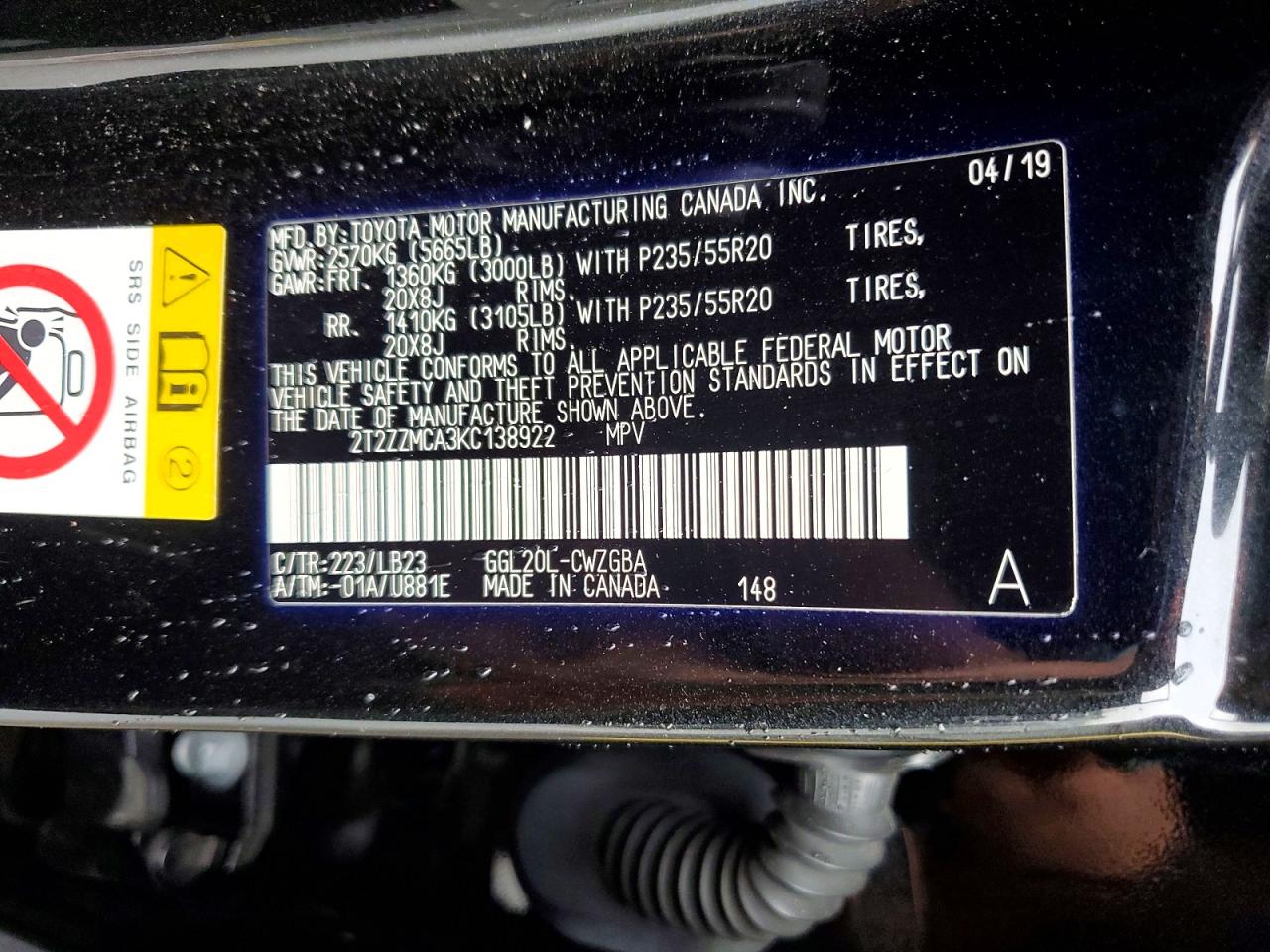 2019 LEXUS RX 350 BASE photo 13