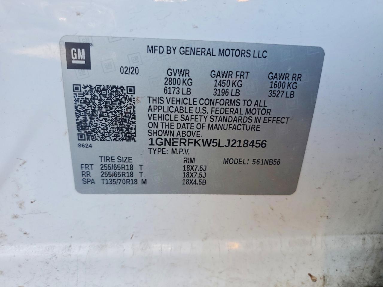2020 CHEVROLET TRAVERSE LS photo 14