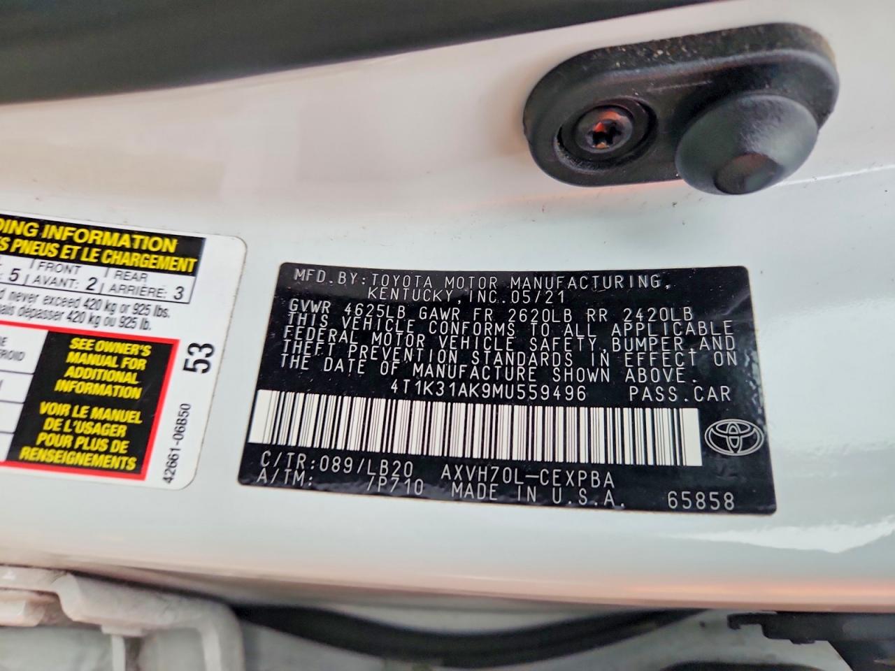 2021 TOYOTA CAMRY XSE photo 12