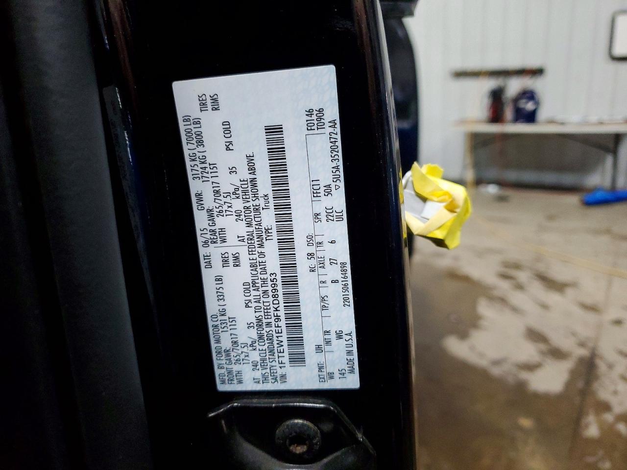 2015 FORD F150 SUPERCREW photo 13