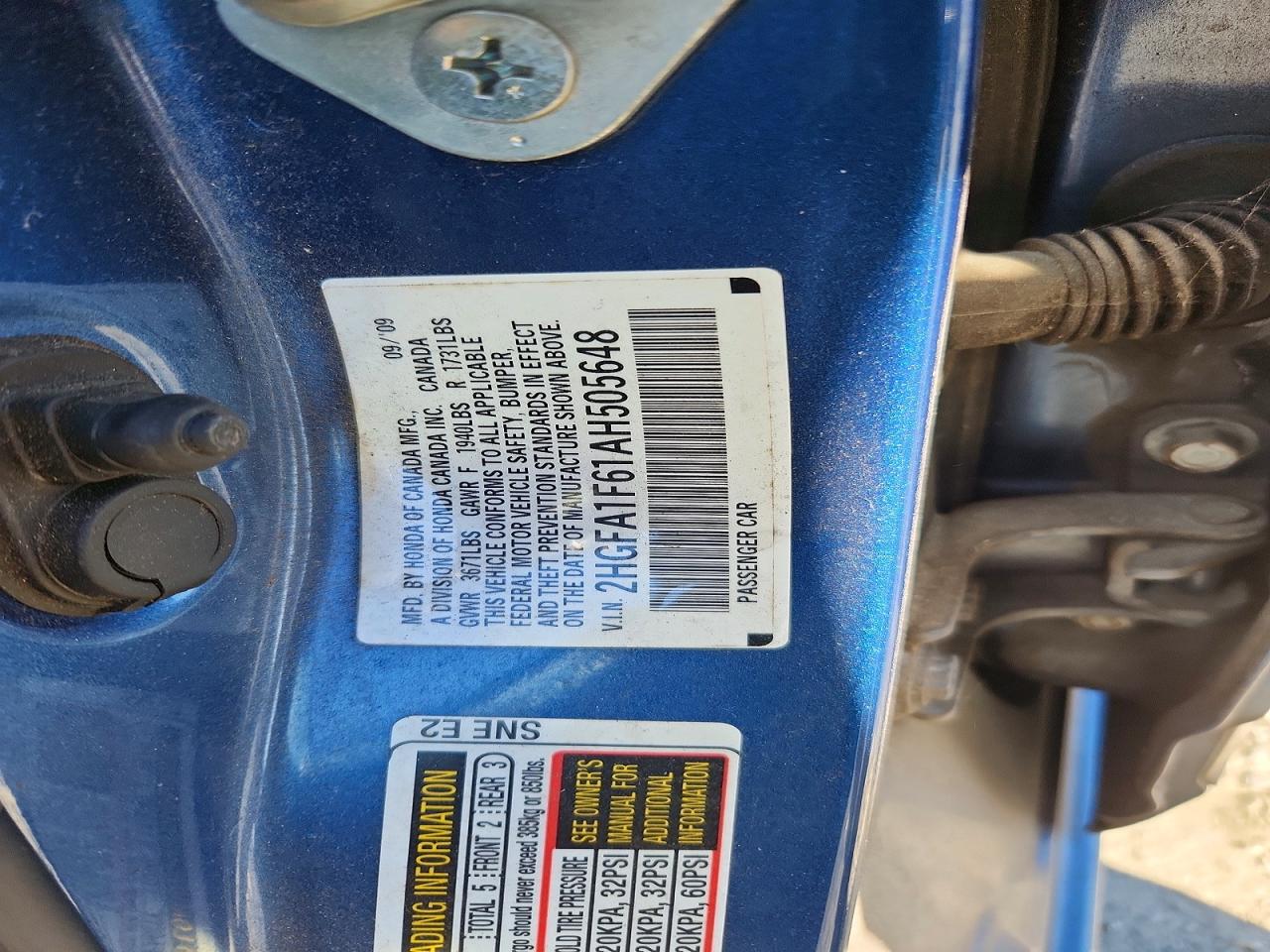 2010 HONDA CIVIC LX-S photo 12