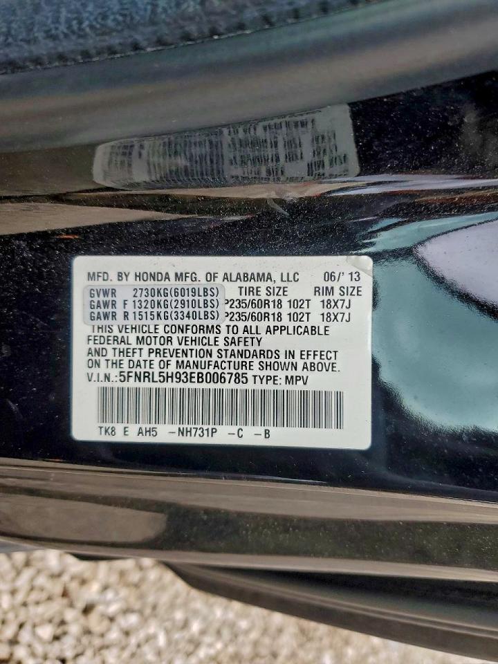 2014 HONDA ODYSSEY TOURING photo 13