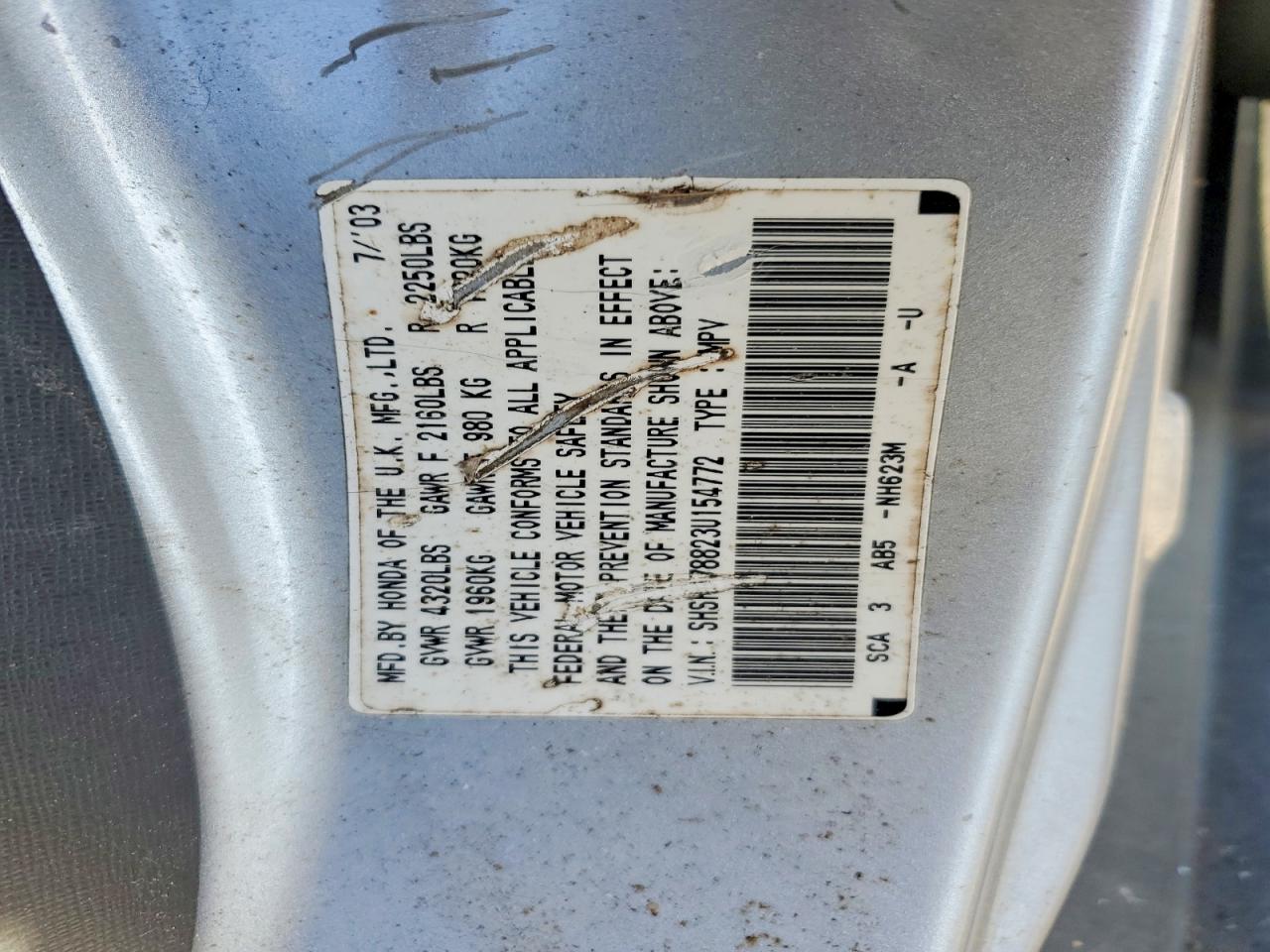 2003 HONDA CR-V EX photo 13