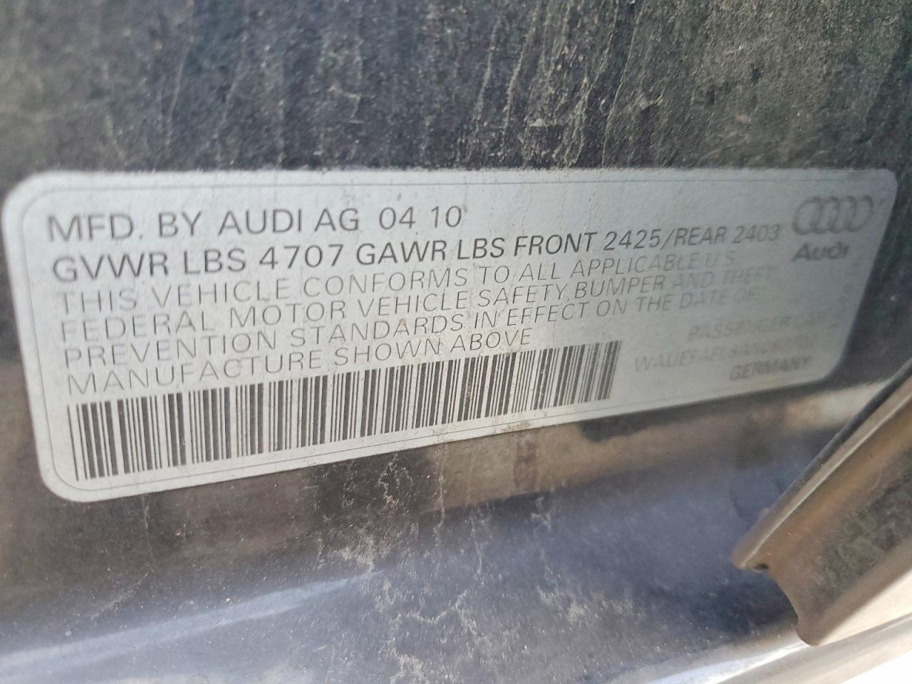 2010 AUDI A4 PREMIUM PLUS photo 12