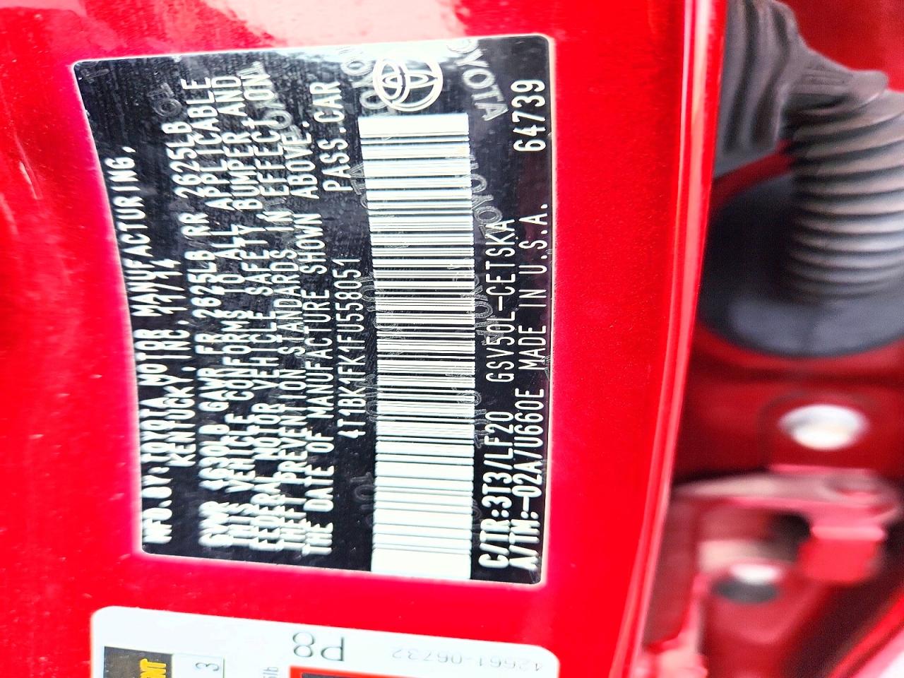 2015 TOYOTA CAMRY XSE photo 13