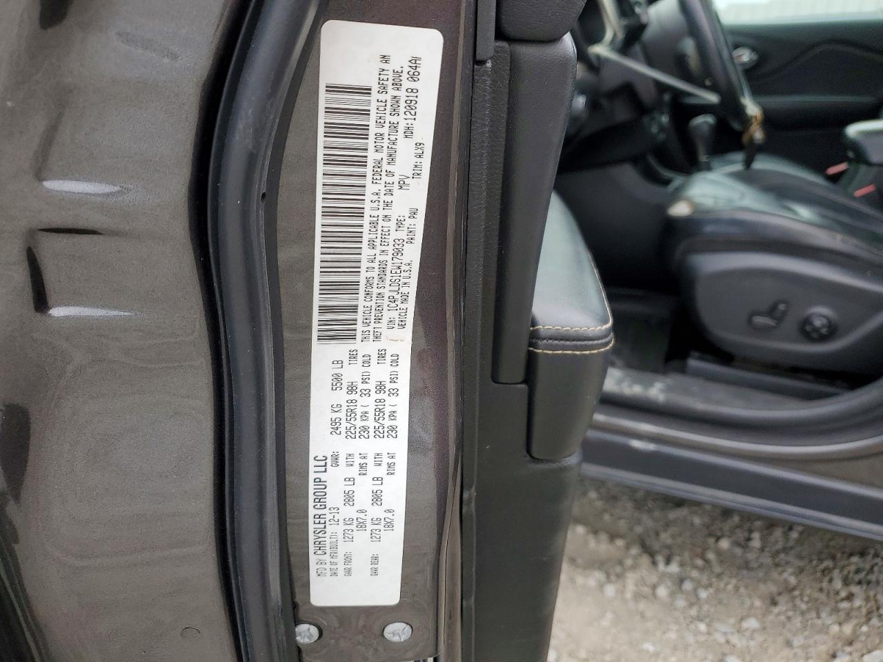 2014 JEEP CHEROKEE LIMITED photo 13