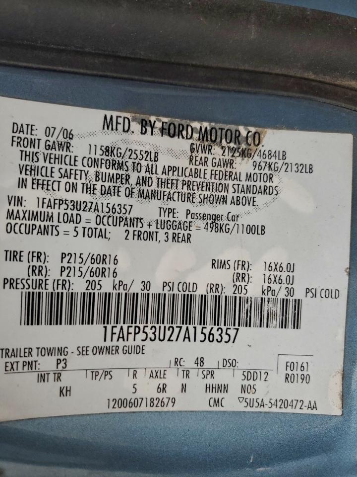2007 FORD TAURUS SE photo 12
