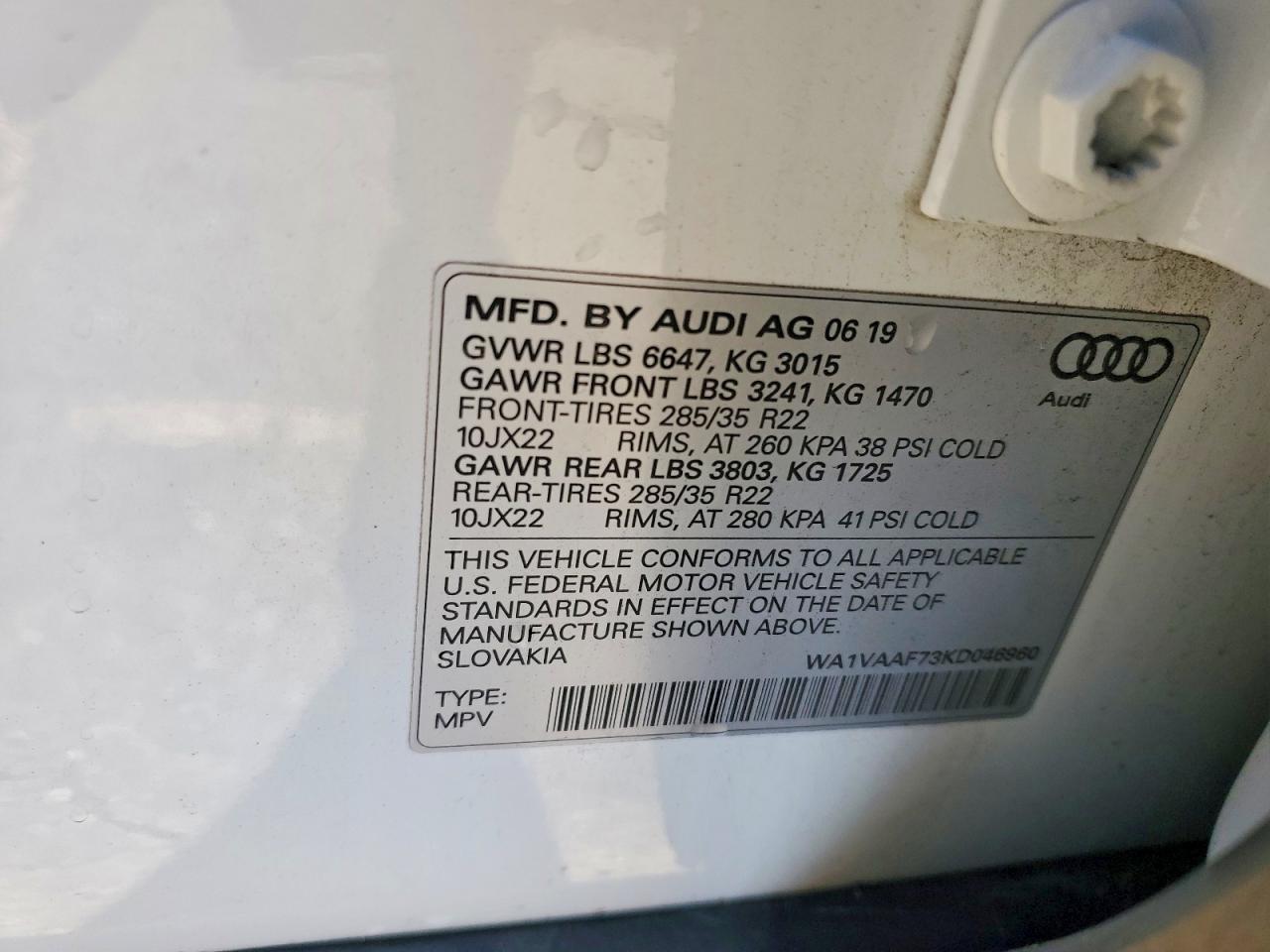 2019 AUDI Q7 PRESTIGE photo 20