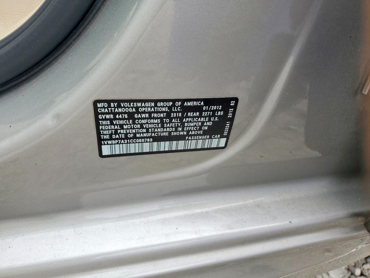 2012 VOLKSWAGEN PASSAT SE photo 23